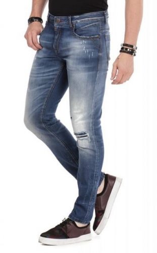 CIPO & BAXX DIVATOS FÉRFI SLIM FIT FARMER CD475 BLUE