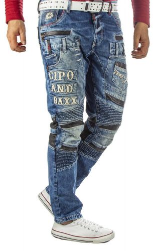 CIPO & BAXX FÉRFI REGULAR FIT FARMERNADRÁG CD637 BLUE